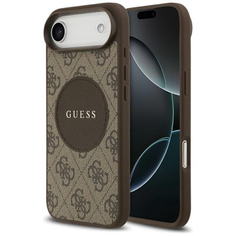 Guess 4G Circle Classic Logo MagSafe - Etui iPhone Air (brązowy)