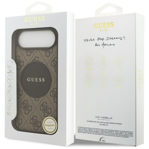Guess 4G Circle Classic Logo MagSafe - Etui iPhone Air (brązowy)