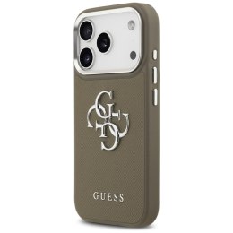 Guess Grained Big 4G Classic Logo - Etui iPhone 17 Pro (brązowy)