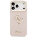 Guess Grained Big 4G & Stand Camera - Etui iPhone 17 Pro Max (różowy)