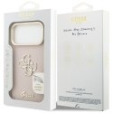 Guess Grained Big 4G & Stand Camera - Etui iPhone 17 Pro Max (różowy)