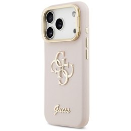 Guess Grained Big 4G & Stand Camera - Etui iPhone 17 Pro (różowy)