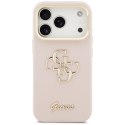 Guess Grained Big 4G & Stand Camera - Etui iPhone 17 Pro (różowy)