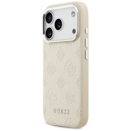 Guess Peony Hot Stamp Script MagSafe - Etui iPhone 17 Pro (beżowy)