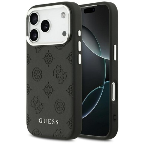 Guess Peony Hot Stamp Script MagSafe - Etui iPhone 17 Pro (czarny)