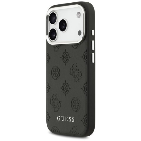 Guess Peony Hot Stamp Script MagSafe - Etui iPhone 17 Pro (czarny)