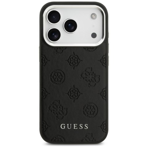 Guess Peony Hot Stamp Script MagSafe - Etui iPhone 17 Pro (czarny)