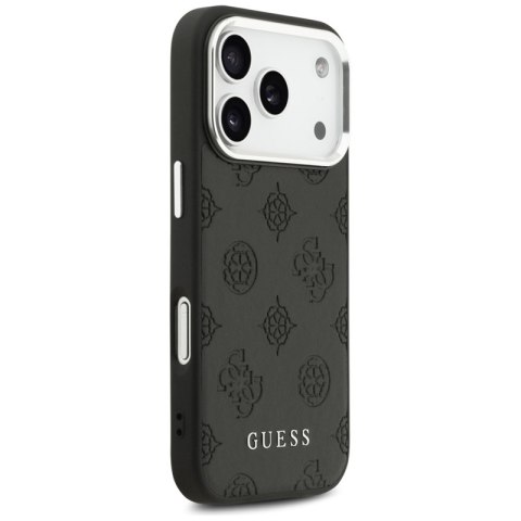 Guess Peony Hot Stamp Script MagSafe - Etui iPhone 17 Pro (czarny)