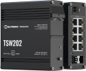 Teltonika TSW202 switch przemysłowy zarządzalny 8xFE 2xSFP PoE+ (TSW202000000) DIN