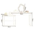 Toaletka kosmetyczna LED/ Komplet mebli blat 80 cm- Lilia - kolor beżowy