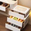 Toaletka kosmetyczna LED z ladowarką indukcyjną/Komplet mebli blat 80 cm Eliza - kolor biały