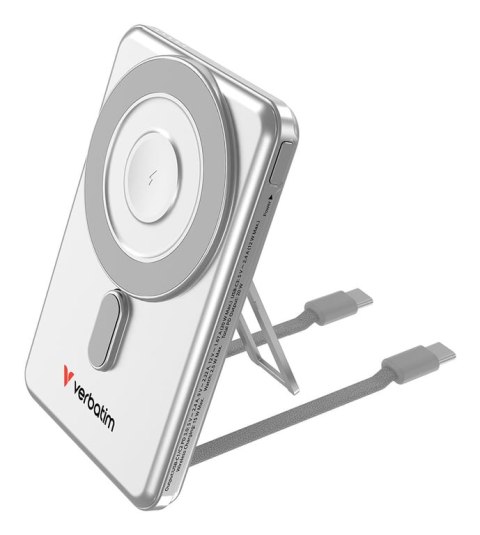 Verbatim 32276 bank mocy 5000 mAh Bezprzewodowe ładowanie Srebrny