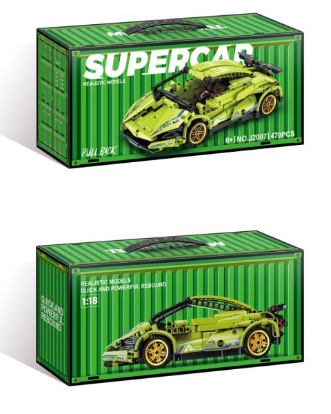 Zestaw Klocków Auto Sportowe Zielone 470el.