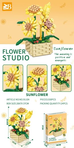 Zestaw Klocków Kwiaty Słoneczniki 550el.