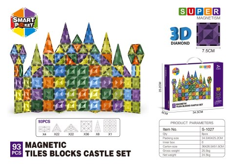 Zestaw Klocków Magnetycznych 3D 93el.