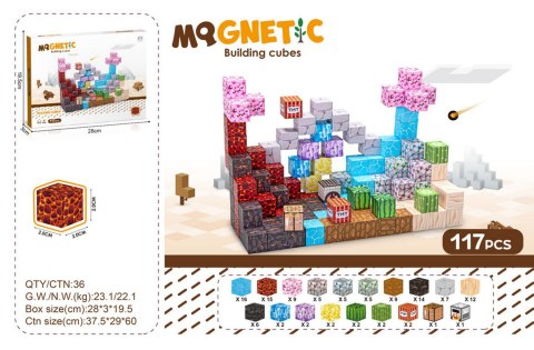 Zestaw Kostek, Klocków Magnetycznych 117el.