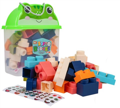 Zestaw Miękkich Klocków 44el. + Opakowanie Żaba