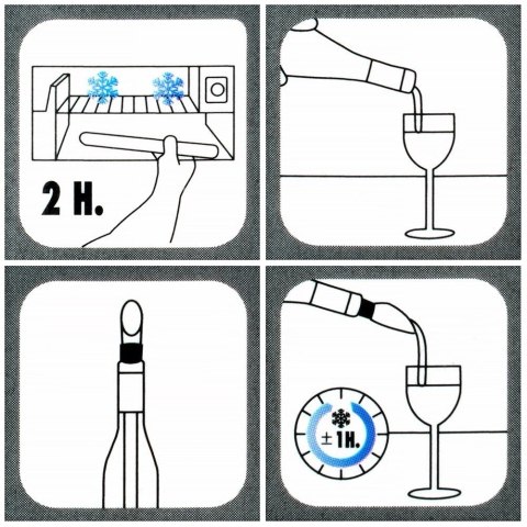 Dozownik do Wina EXCELLENT HOUSEWARE 32 cm Stalowy z Wkładem Chłodzącym