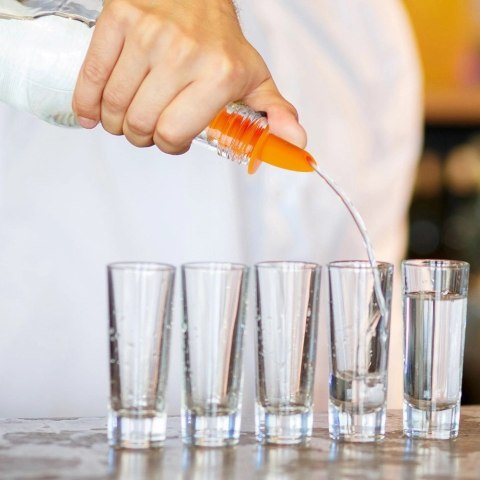 Nalewaki do Butelek ORION 6 szt. Elastyczne Zielone i Pomarańczowe