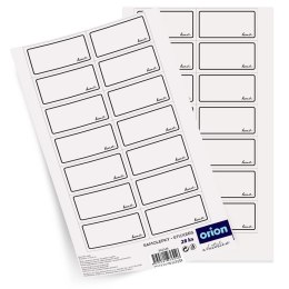 Etykiety Samoprzylepne na Słoiki ORION WHITELINE 28 szt. Białe Prostokątne