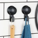 Haczyk Wieszak VILDE na Przyssawkę 2 szt. Czarny 5,5 cm Łazienka
