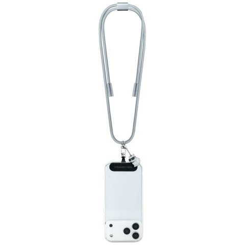 Karl Lagerfeld Crossbody Strap Choupette Charm - Uniwersalny pasek do telefonu / kabel USB-C do USB-C 1.5m (szary)
