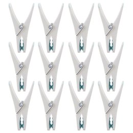 Klamerki na Pranie ORION Plastikowe 12 szt. Niebieskie Mocny Zatrzask