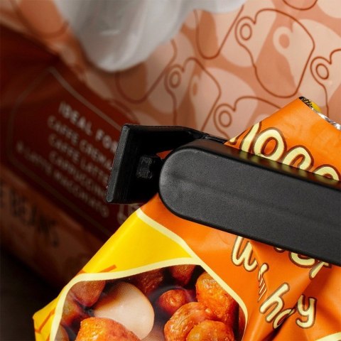 Klipsy do Torebek VILDE 22 szt. Czarny 2 Rozmiary Tworzywo Szczelne