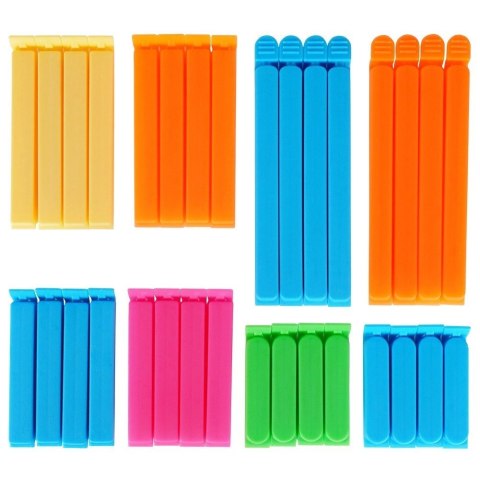 Klipsy do Torebek VILDE 32 szt. 4 Rozmiary Mix Kolorów Świeżość