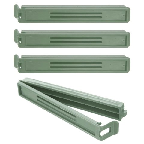 Klipsy do Torebek ORION 4 szt. Zielone 11 cm Tworzywo do Żywności