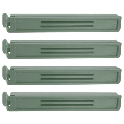 Klipsy do Torebek ORION 4 szt. Zielone 11 cm Tworzywo do Żywności