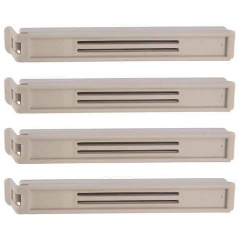 Klipsy do Torebek ORION 4 szt. Beżowe 11 cm Tworzywo Szczelne Wygodne