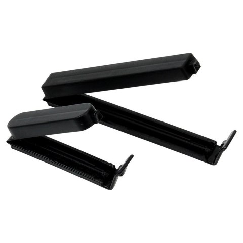 Klipsy do Torebek VILDE 40 szt. 2 Rozmiary Czarny Szczelne Duży Zestaw