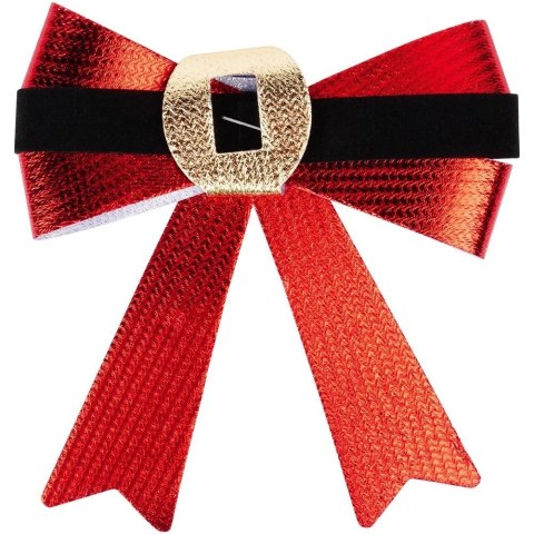 Kokarda Dekoracyjna Świąteczna HSD 3 szt. 10 x 10 cm Czerwona Połysk