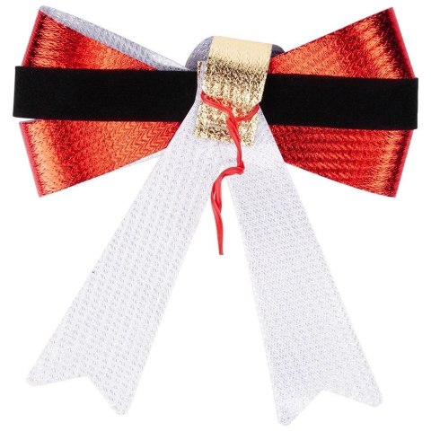 Kokarda Dekoracyjna Świąteczna HSD 3 szt. 10 x 10 cm Czerwona Połysk