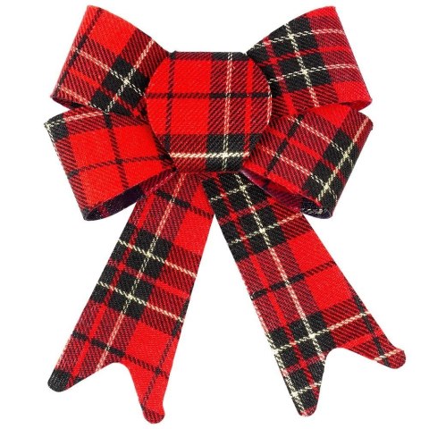 Kokarda Dekoracyjna Świąteczna HSD 2 szt. Kratka 13 x 17 cm do Ozdoby