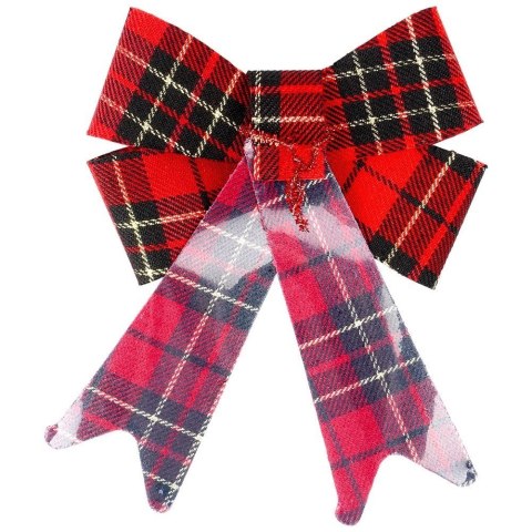 Kokarda Dekoracyjna Świąteczna HSD 2 szt. Kratka 13 x 17 cm do Ozdoby