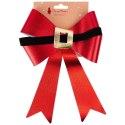 Kokarda Dekoracyjna Świąteczna HSD Duża 22 x 28 cm Czerwona Choinka