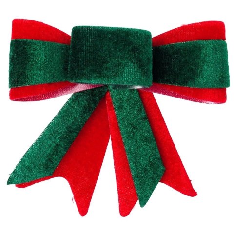 Kokarda Świąteczna HSD Welurowa 3 szt. 10,5 x 11 cm Mix Kolorów