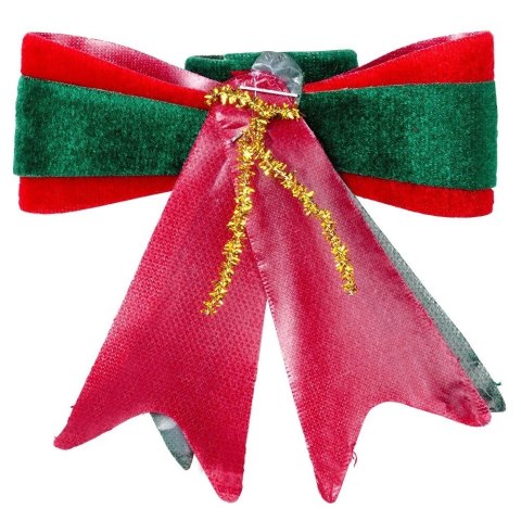 Kokarda Świąteczna HSD Welurowa 3 szt. 10,5 x 11 cm Mix Kolorów