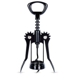 Korkociąg do Wina Metalowy Czarny 16 cm VILDE Wytrzymały Uniwersalny