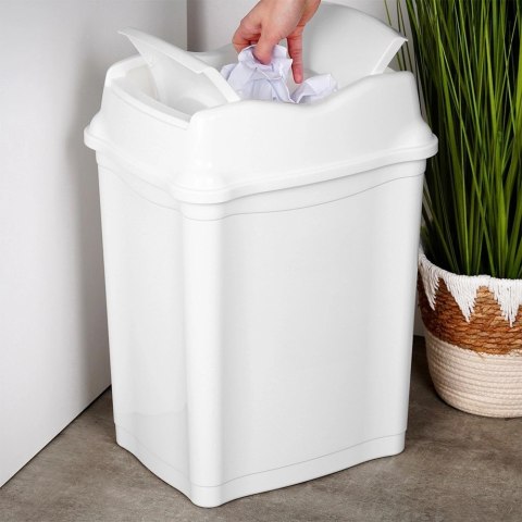 Kosz na Śmieci Plastikowy Biały 28 L ORION Wytrzymały i Pojemny