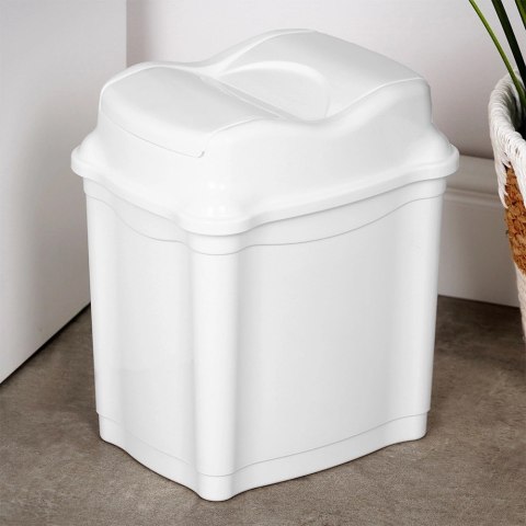 Kosz na Śmieci Plastikowy Biały 5 L ORION Wytrzymały i Pojemny