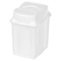 Kosz na Śmieci Plastikowy Biały 5 L ORION Wytrzymały i Pojemny