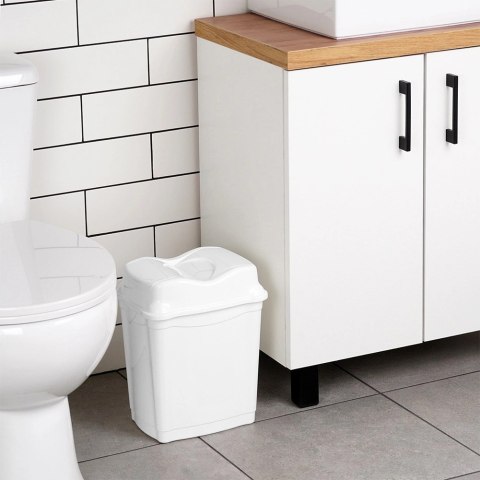 Kosz na Śmieci Plastikowy Biały 9 L ORION Wytrzymały i Pojemny