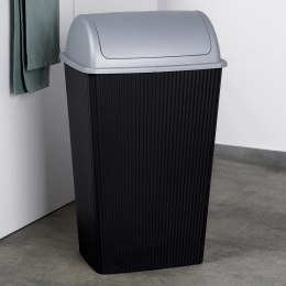 Kosz na Śmieci Plastikowy Czarny 38 L VILDE Wytrzymały i Pojemny