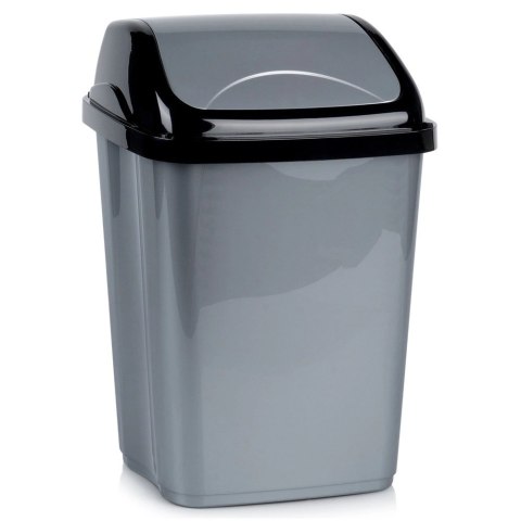 Kosz na Śmieci Plastikowy Szary 16 L ORION Wytrzymały i Pojemny