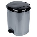Kosz na Śmieci z Pedałem Plastikowy Szary 21 L ORION Wytrzymały i Pojemny