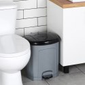 Kosz na Śmieci z Pedałem Plastikowy Szary 21 L ORION Wytrzymały i Pojemny