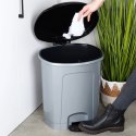 Kosz na Śmieci z Pedałem Plastikowy Szary 30 L ORION Wytrzymały i Pojemny